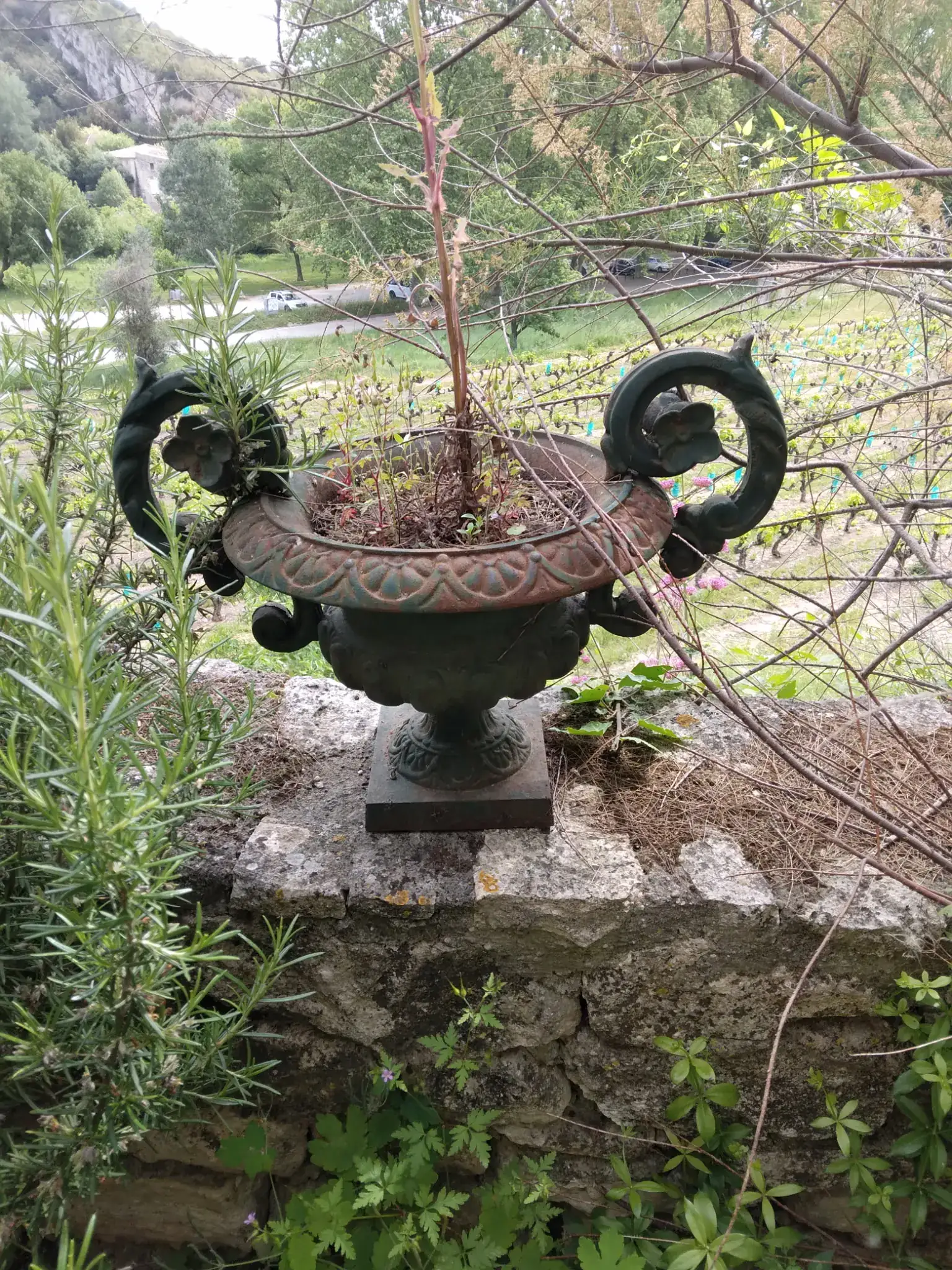 Vasque de jardin ancienne en fonte
